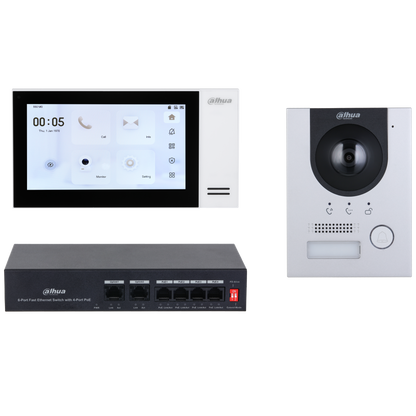Dahua KTP01L 7" Touch Screen IP Video Intercom Kit Surface Mount Kit