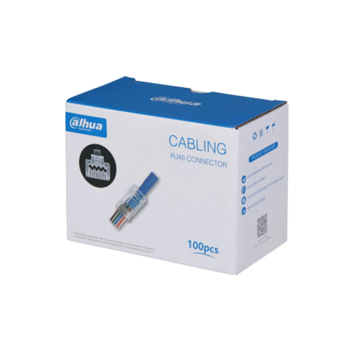 Dahua PFM976-631-PT Cat6 Pass-Through RJ45 Connectors – 100 Pack