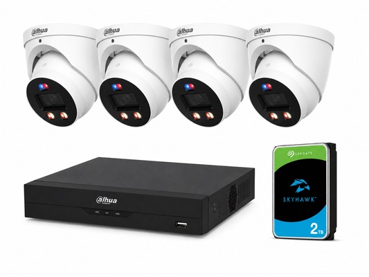 Dahua 4 Camera 8MP TiOC Pro CCTV Kit with 2TB HDD product image